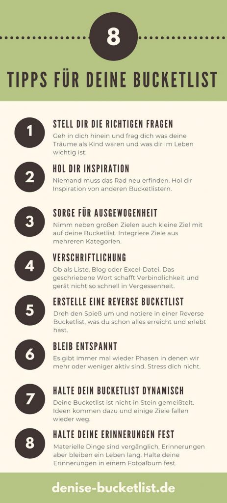8 ultimative Tipps für Deine perfekte Bucket List