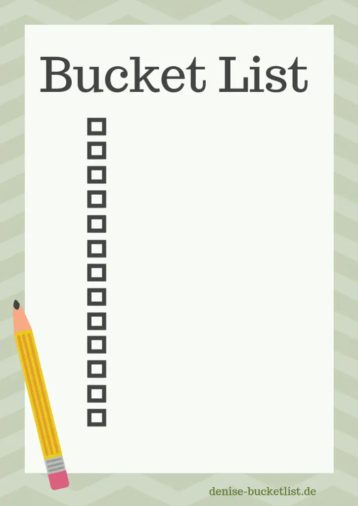 Bucket List leer