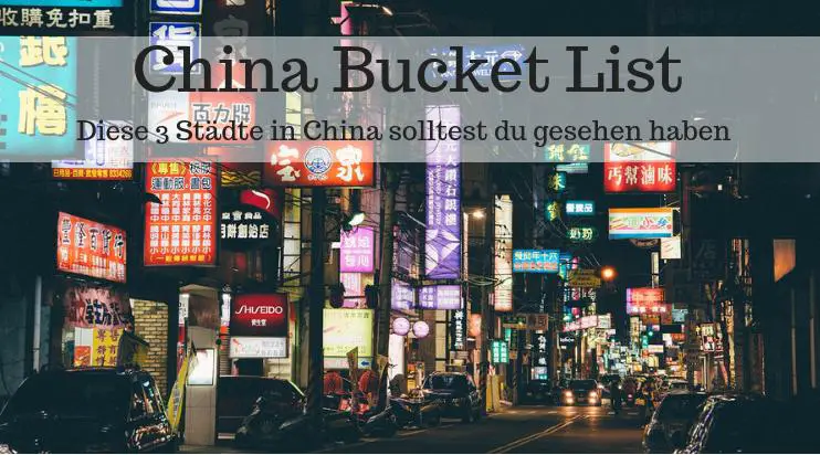 China Bucket List