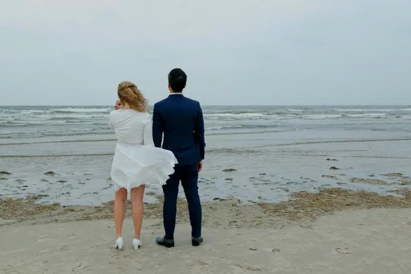 Hochzeits-Fotoshooting am Strand von Fanø