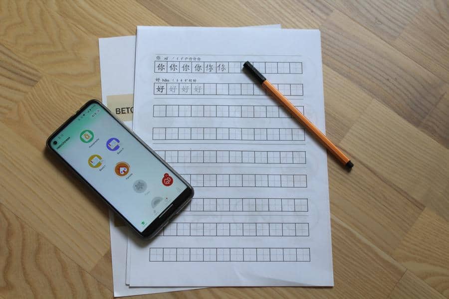 Methoden Chinesisch lernen (geöffnete Hello Chinese App)