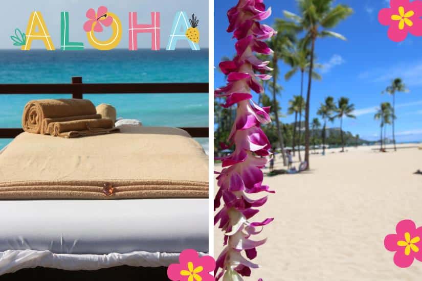 Collage mit Impressionen von Hawaii