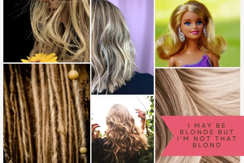 Collage mit Bildern blonder Haare