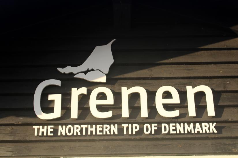 Schild: Grenen the nothern tip of denmark