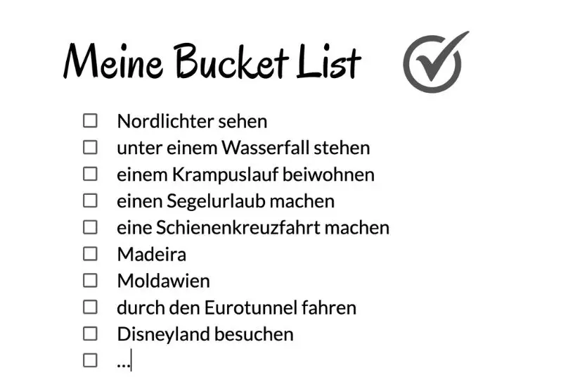 Beispiel einer Bucket List in Google Docs